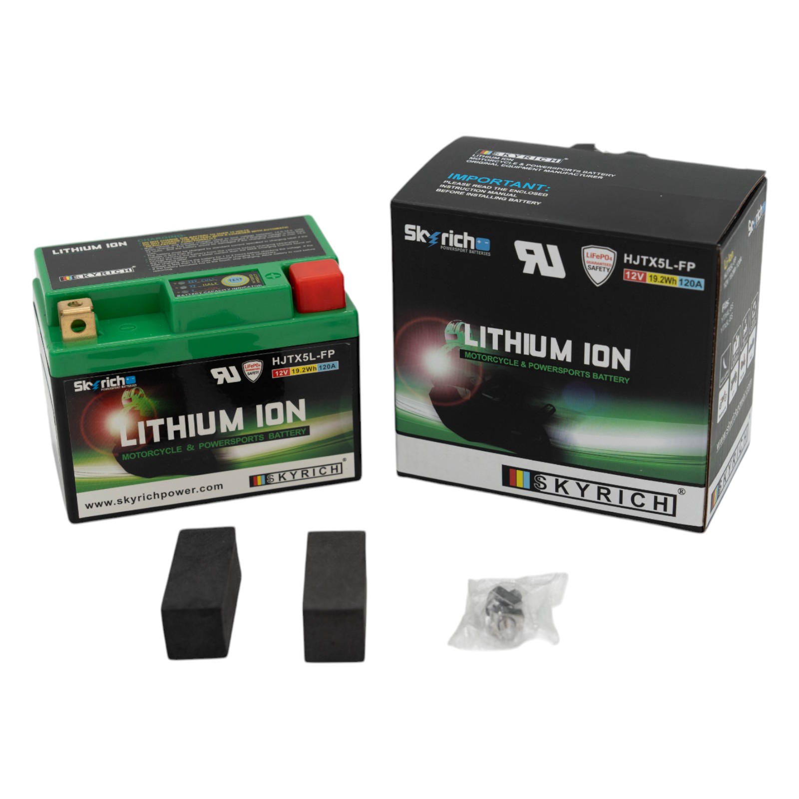 HJTX5L-FP リチウムイオンバッテリー (YTX4L-BS、YTX5L-BS 互換) - バイク