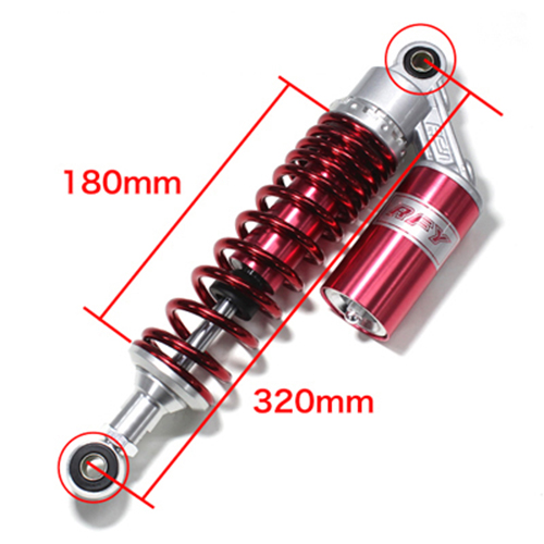 リアサスペンション タンク 320mm レッド/レッド - バイク