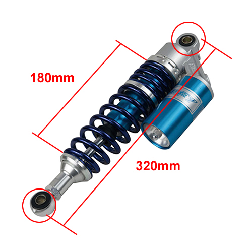 リアサスペンション 2本 リアサスペンション 強化SHタイプ 320mm ブルー/ブルー - バイク