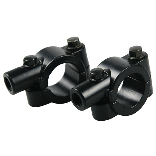 ミラーホルダー 逆ネジ10mm ブラック - バイク