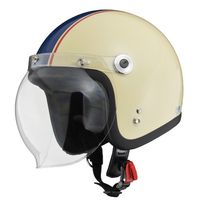 NK-JET-RS ジェットヘルメット アイボリー/オレンジ - バイク