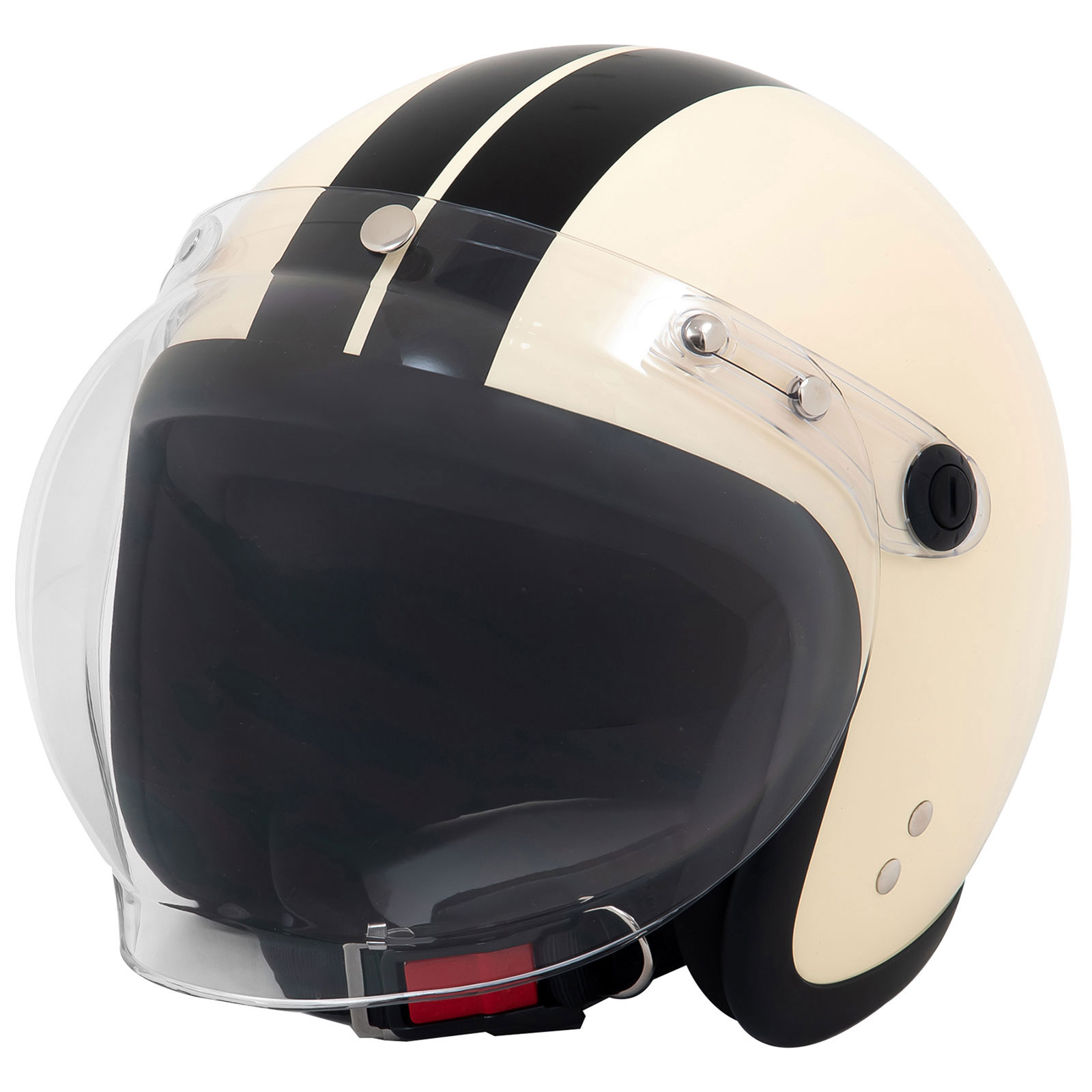 スモールジェットヘルメット 回転BBシールド付 アイボリー/ブラック