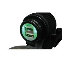 USB変換アダプター シガーソケット→USB TYPE-C&TYPE-A - バイク