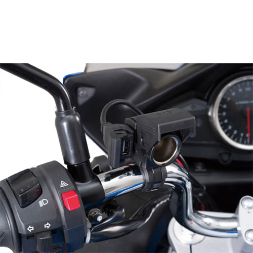 バイク専用電源2.1A USB1ポート+シガーソケット1ポート - バイク
