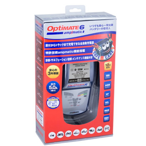 未使用★オプティメイト6 OptiMATE6 バッテリー充電器12V TM187 TM-187 Optimate6 バッテリーメンテナー ver.2 - バイク