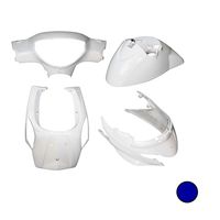 レッツ５　CA47A　白 外装4点セット レッツ5(CA47A) キャンディインディブルー(YKZ) - バイク