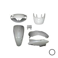 ☆3日限定値下げ☆　ホンダ ライブディオZX(AF35)の純正シルバー外装 外装6点セット ライブディオZX(AF35) 3型後期 ホワイト - バイク