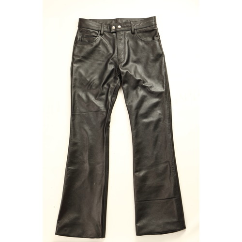 レザーパンツ ブーツカット ブラック 40インチ - バイク