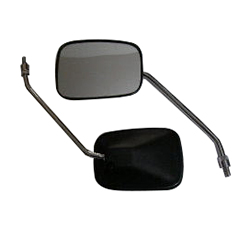 四角型ミラー 左右セット 正ネジ径8mm - バイク