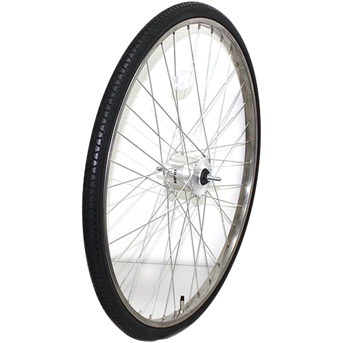 完組】前輪リム 27×1 3/8 ハブダイナモ付き(E2端子) ステンレス