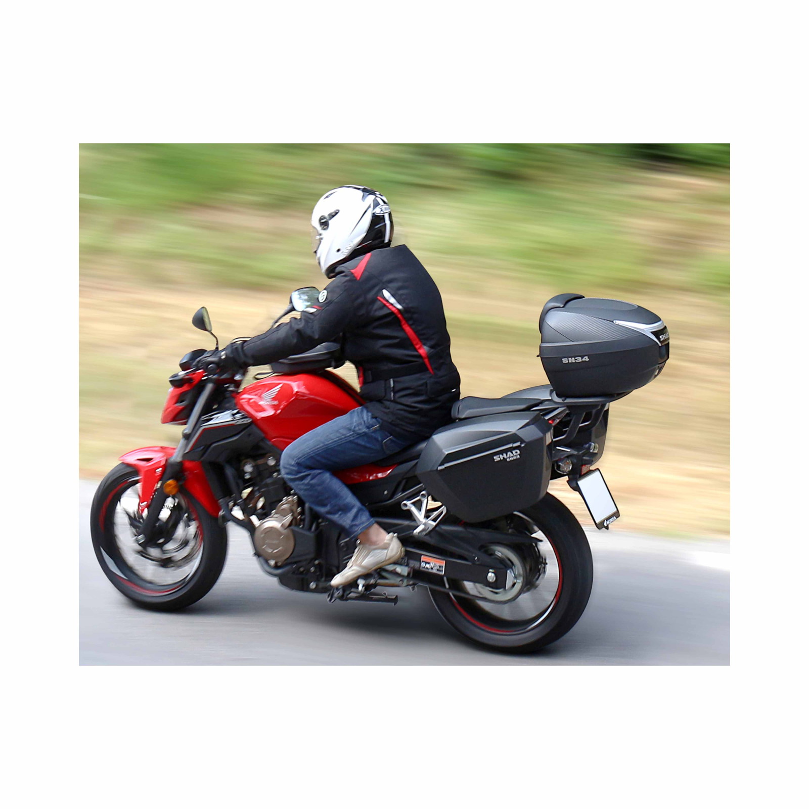 Ｇarageケース ブラック全塗装 SH44 トップケース 無塗装ブラック - バイク