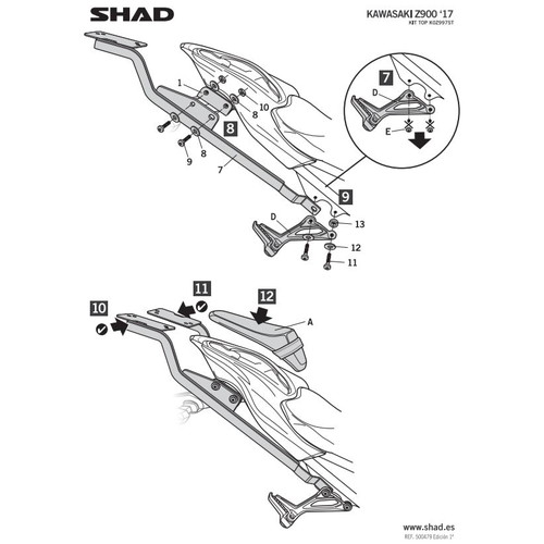 ティーズ ページ17 トップマスターフィッティングキット Z900(17-24) - バイク