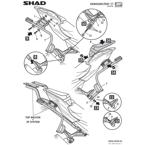 3Pシステムフィッティングキット Z900(17-24) - バイク
