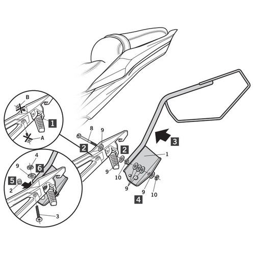 サイドバッグホルダーキット Z800(13-17) - バイク