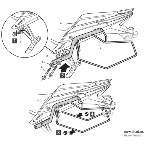 サイドバッグホルダーキット CB400F/500F/CBR400R/500R/400X/CB500X(13