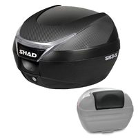 セット品】SH29 トップケース 無塗装ブラック バックレスト セット