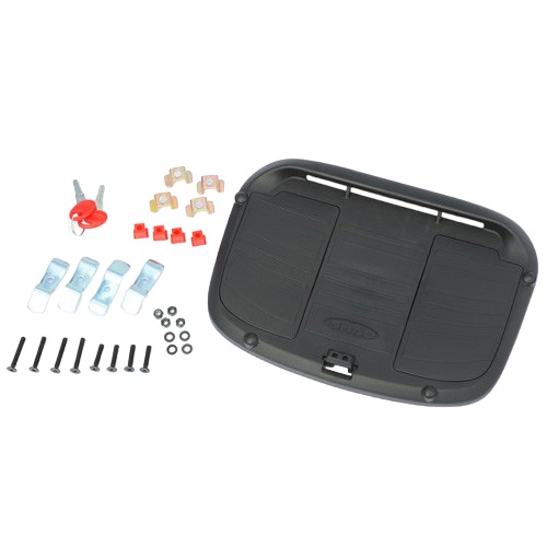 セット品】SH40 CARGO トップケース 無塗装ブラック バックレスト 