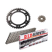 チェーン&前後スプロケット ゴールド 3点交換セット KLX250 - バイク