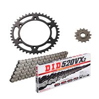 チェーン&前後スプロケット ゴールド 3点交換セット KLX250 - バイク