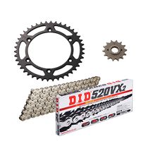 チェーン&前後スプロケット ゴールド 3点交換セット KLX250 - バイク