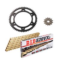 チェーン&前後スプロケット スチール 3点交換セット XR250/BAJA - バイク