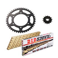 チェーン&前後スプロケット ゴールド 3点交換セット Ninja250 - バイク