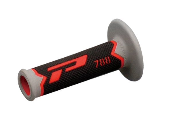 オフロード用グリップ#788 耐震GEL 115mm 貫通 レッド - バイク