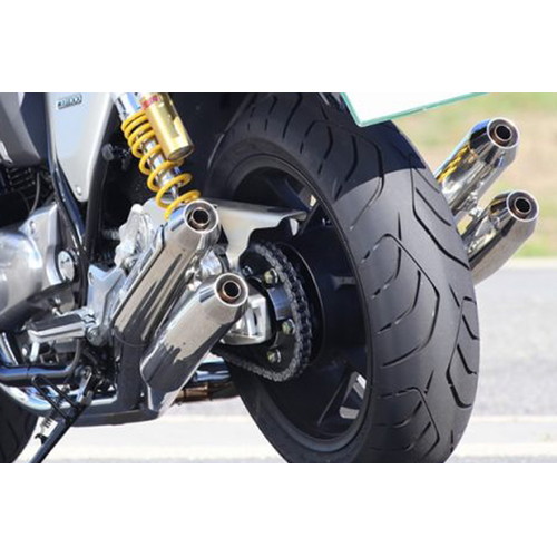 ぱわー ワイバンクラシック 4本出シマフラー - バイク