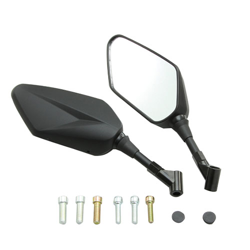 Vブレードミラー TYPE2 ブラック - バイク