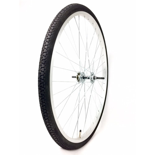 完組】後輪リム 26×1 3/8 14T ローラー用 アルミリム(タイヤ・チューブ