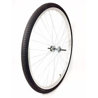 完組】後輪リム 外装用 26×1 3/8 バンドブレーキ用 アルミリム(タイヤ