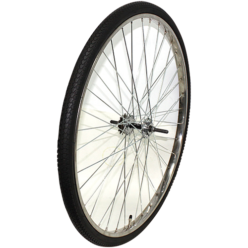 完組】後輪リム 26×1 3/8 14T ローラー用 ステンレスリム(タイヤ 