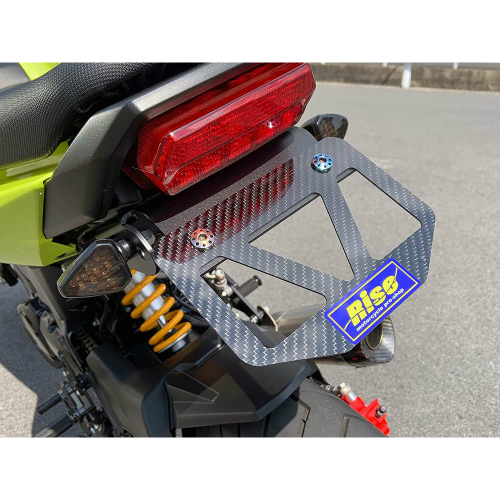 綾織りドライカーボンナンバーフレームS 原付50cc〜125cc四角タイプ