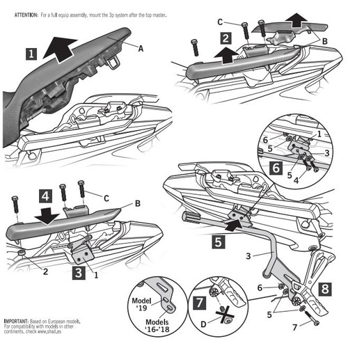 3Pシステムフィッティングキット 400X(13-23) - バイク