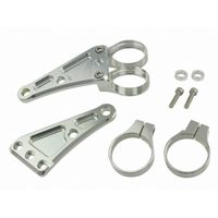 マシンドライトステー サークル クランプ 43mm ブラック - バイク