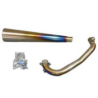 チタンメガホン MANXタイプ 焼有 SR400 - バイク