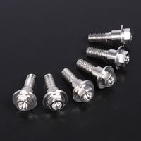 チタンBディスクボルトセット ThinHead φ10-M8×22 5pcs - バイク