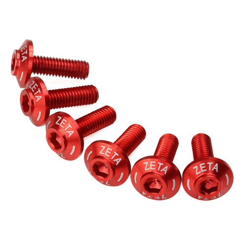 スクリーンボルト RED 6pcs - バイク