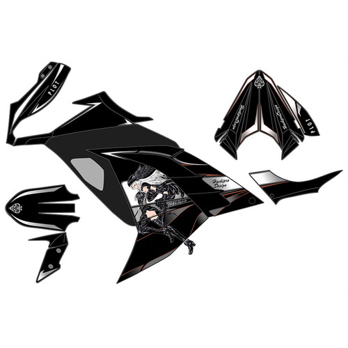 デカールキット ヴァルキリー ブラック Ninja250 - バイク