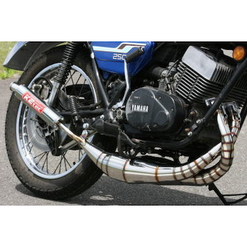 鏡面ステンレスチャンバー タイプ2 RD400/RD250 - バイク
