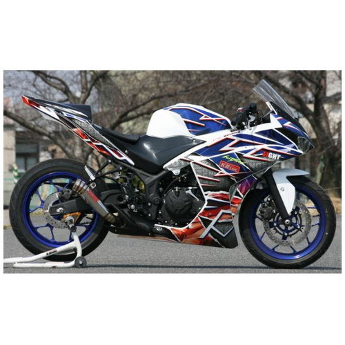 BLESSメガホン スリップオンマフラー YZF-R25(JBK-RG10J) - バイク