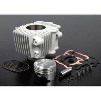 スーパーヘッド4V+R 124cc用鍛造ピストン&シリンダーキット - モト