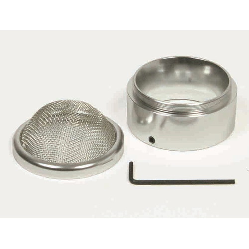 エアーファンネル(シルバー)ネット付 ミクニVM26 取付径43mm - バイク