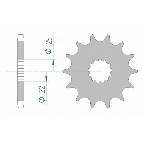 ドライブスプロケット フロント スチール 525-16T 22801-16 - バイク