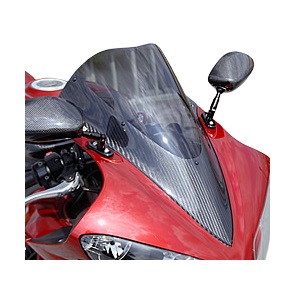 カーボントリムスクリーン 綾織/クリア YZF-R1 09 - バイク
