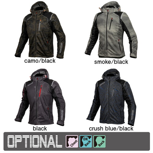 JK-135 プロテクトフルメッシュパーカ ブラック L - バイク