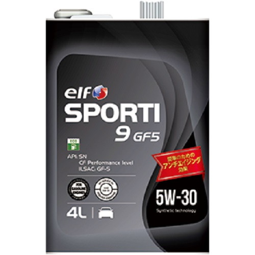 エルフ SPORTI 9 5W-30 SP/GF-6 4L 6本 - 自動車