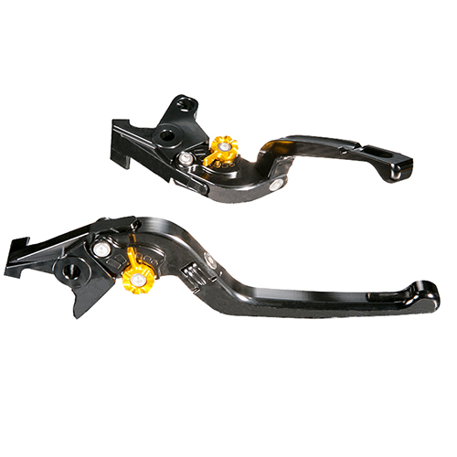 アルミ削り出しビレットレバー 可倒式Rタイプ SR400(01-) レバーカラー 