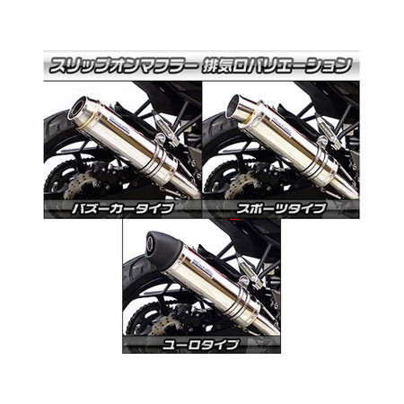 受注生産】Ninja250SL用 スリップオンマフラー スポーツタイプ