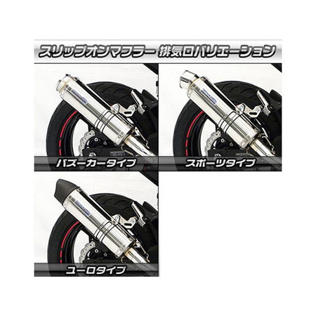 受注生産】Ninja250(2BK-EX250P)用 スリップオンマフラー スポーツ
